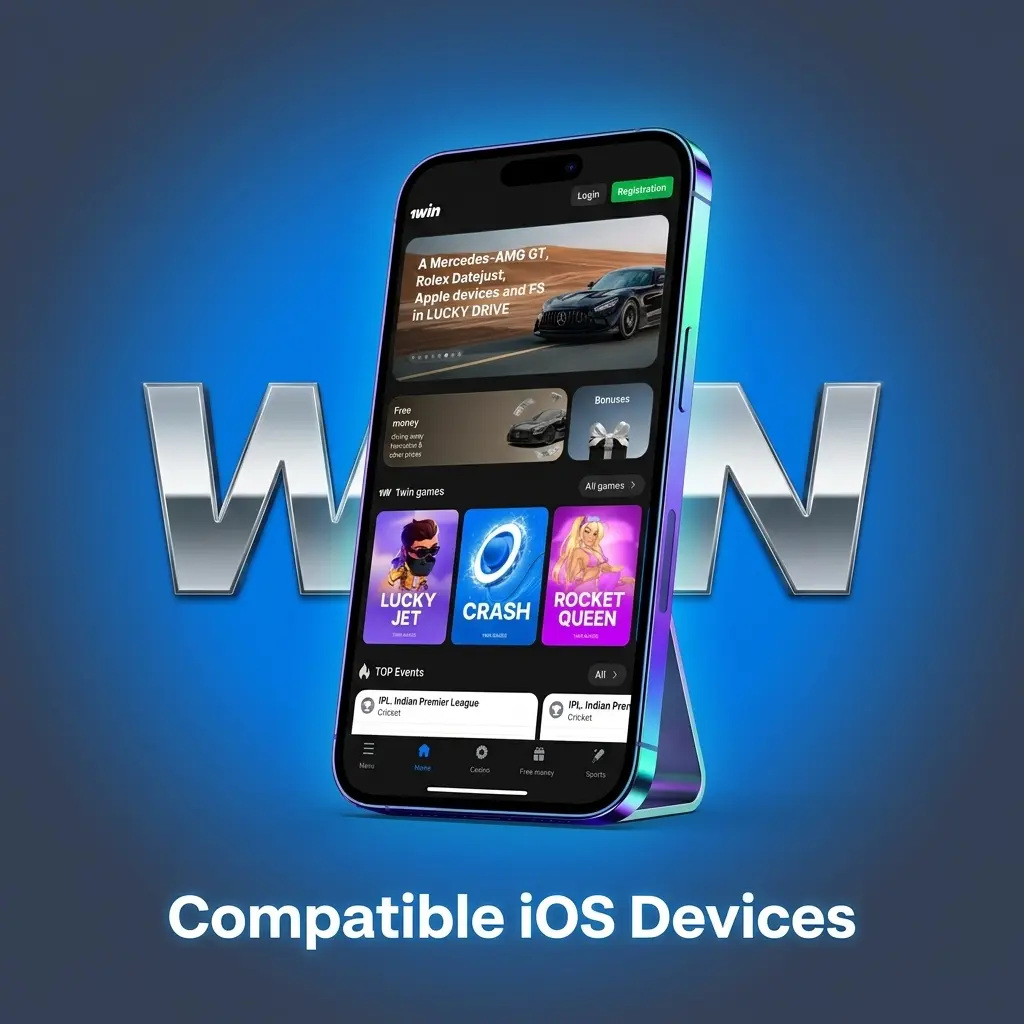 List of compatible iOS devices for 1win app including iPhone X through 17 series and iPad 6th gen and later