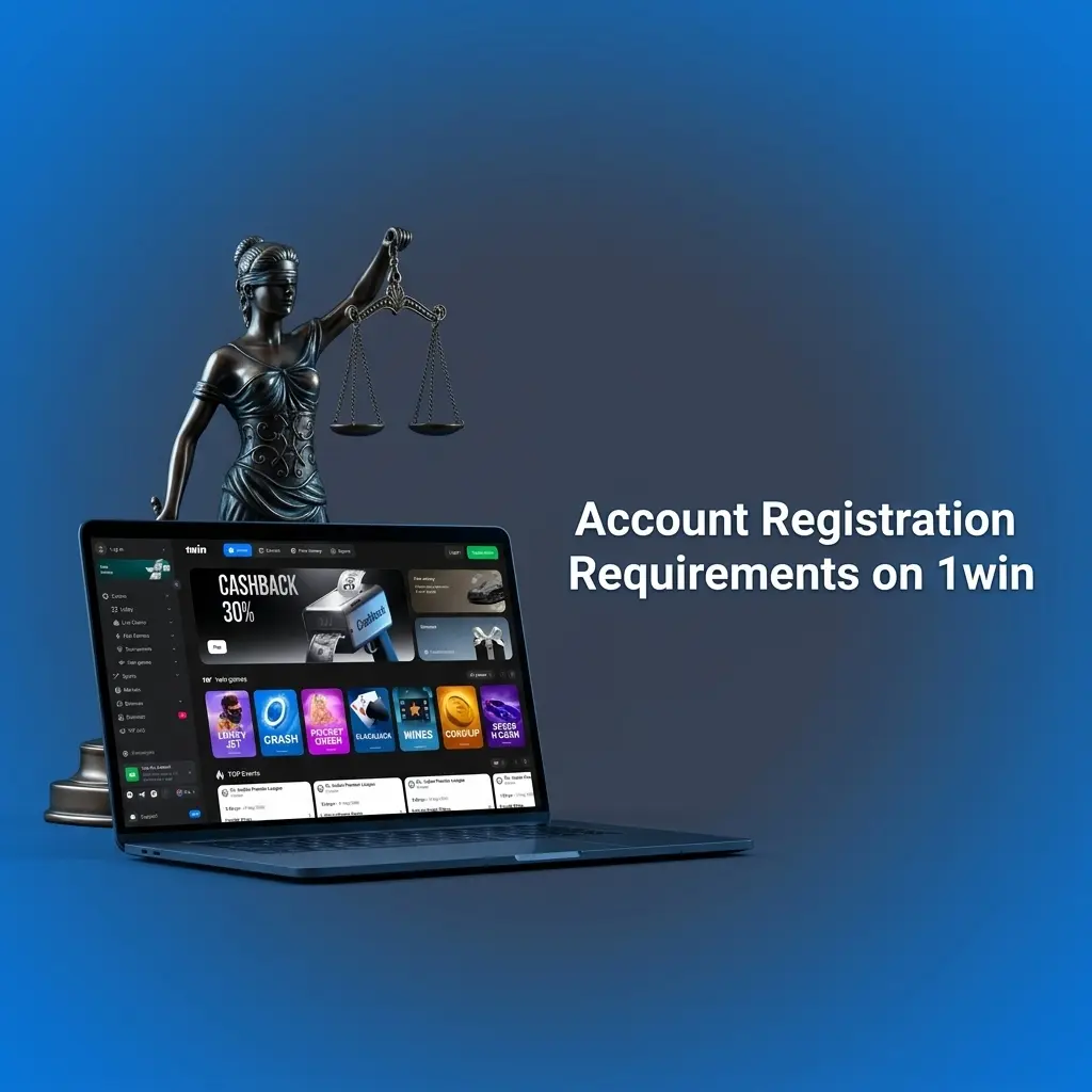 1win account registration requirements for Indian players showing age verification and eligibility conditions
